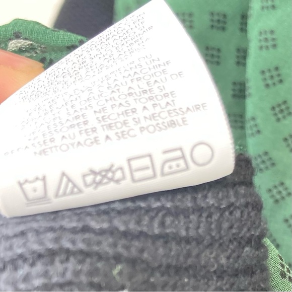 Cabi Get Together Sweater Small Chiffon Back Black and Green 100% Cotton - Picture 16 of 16